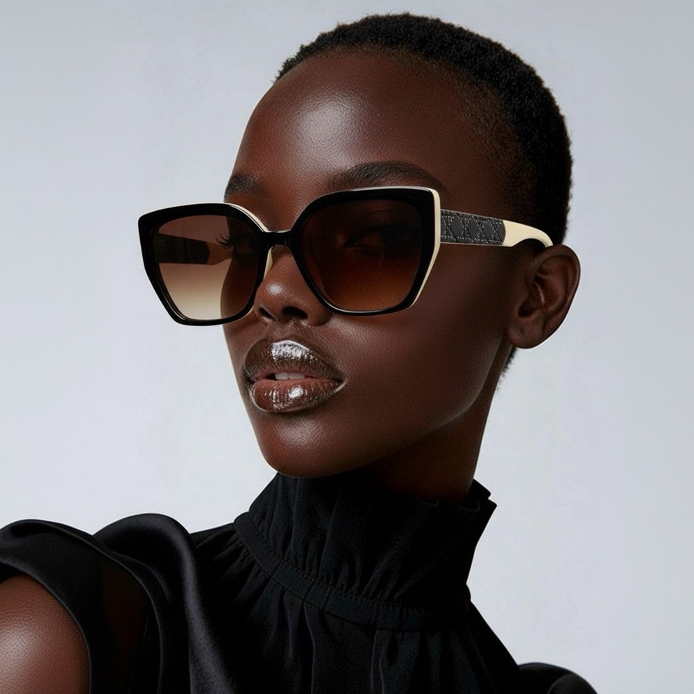 Elegant Black and Gold Women's Sunglasses